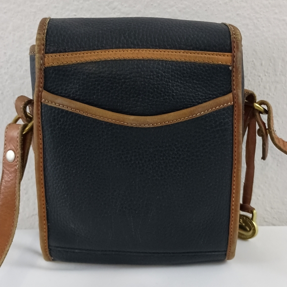 Dooney & Bourke Vintage All Weather Leather Essex Black Tan Crossbody Bag - Picture 3 of 14